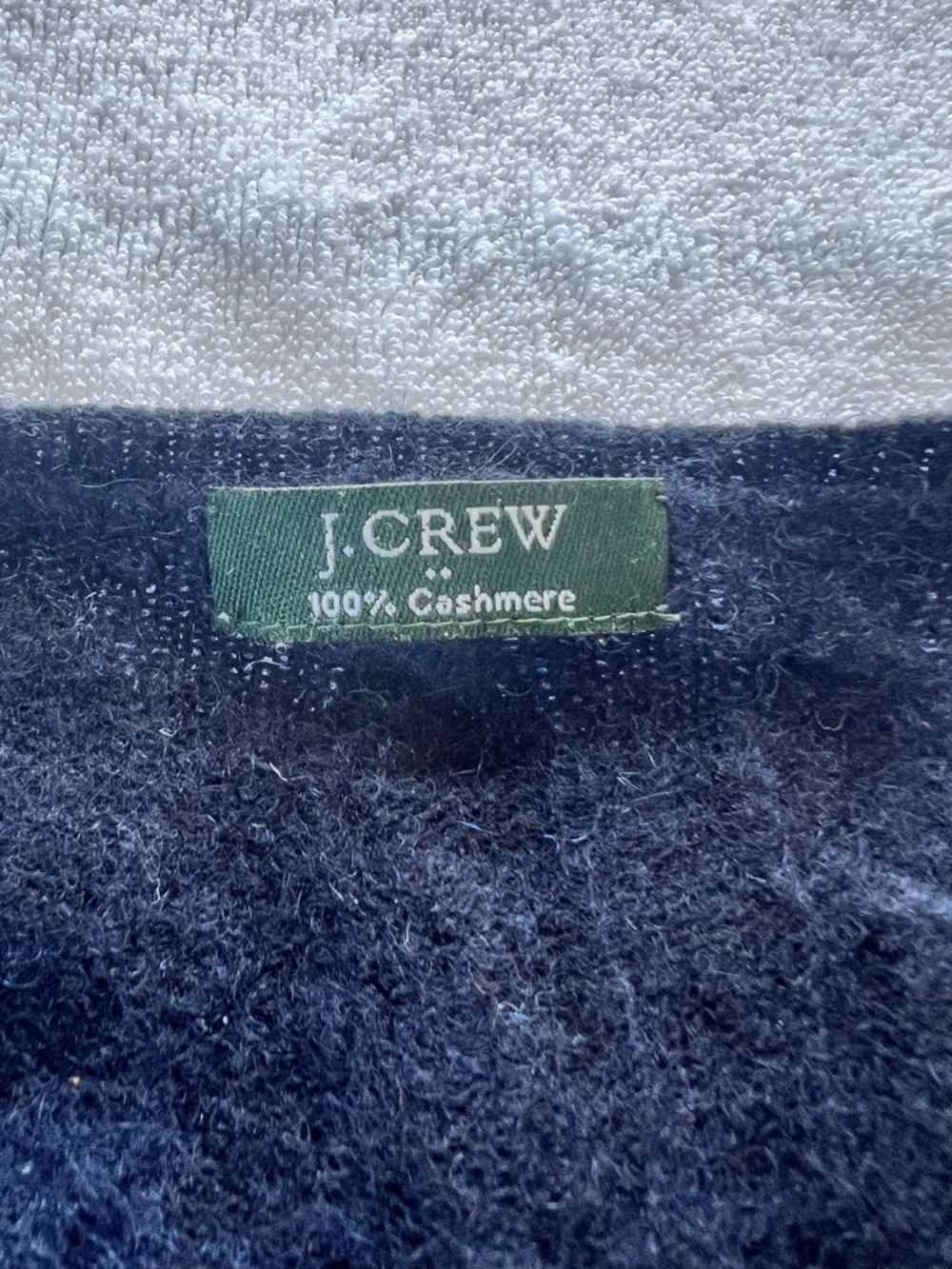 J. Crew Navy Cable Knit Cashmere Sweater - Picture 5 of 5